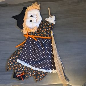 Vintage handmade kitchen witch wall hanging